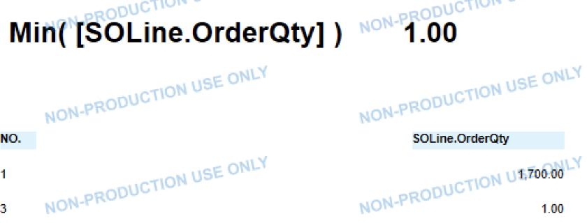 Acumatica Report Designer Min conversion function (preview)