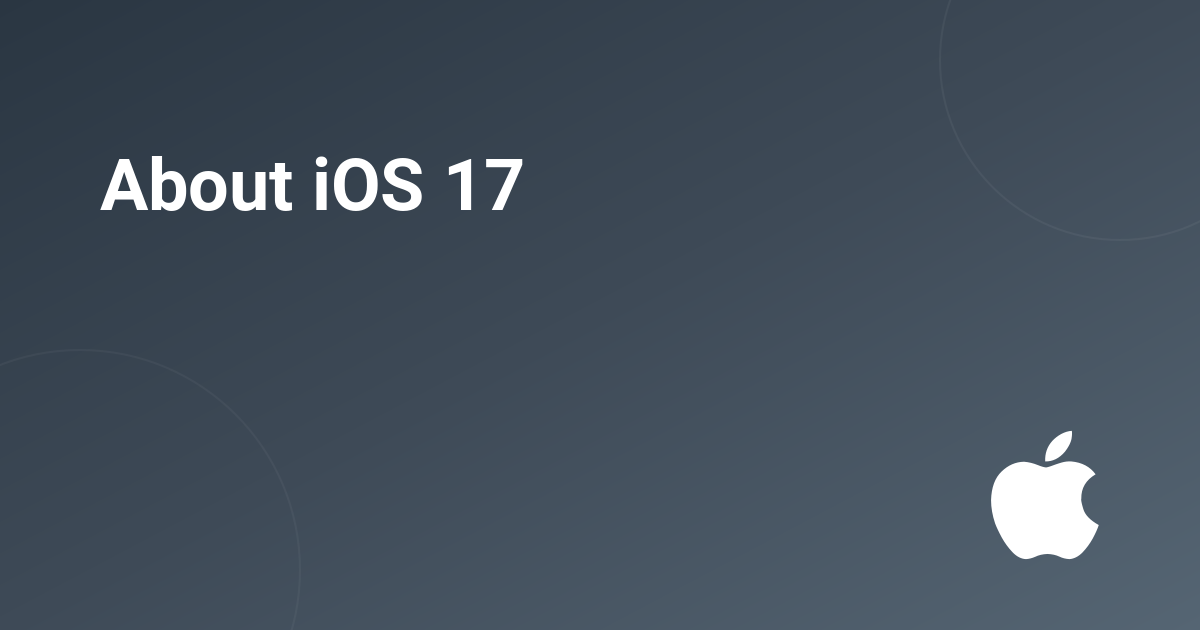 About iOS 17