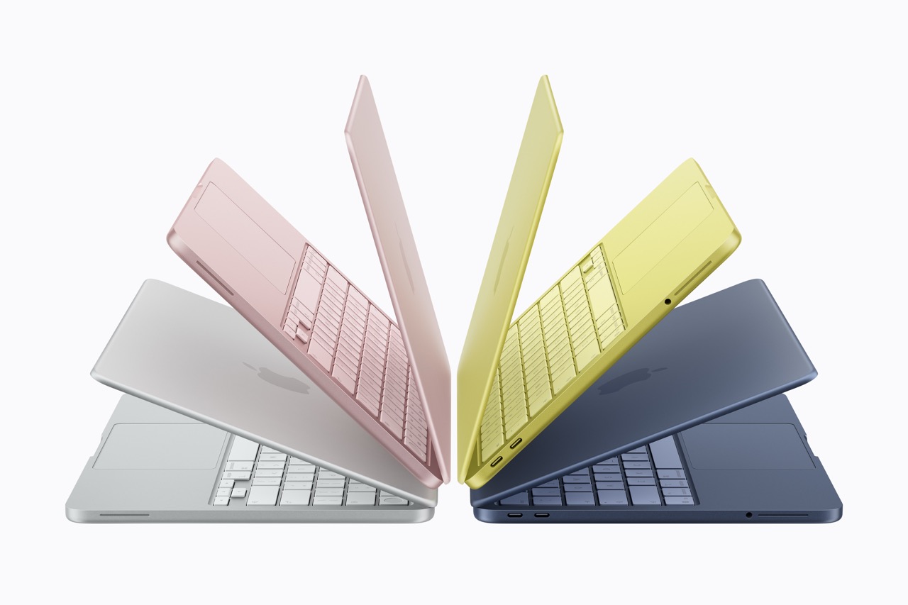 MacBook Neo comes in four beautiful colors — silver, blush, citrus, and indigo. (Apple Newsroom)