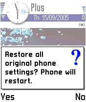 Factory reset warning - Nokia 7650