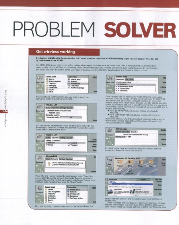 Enabling WiFi on a Nokia 9500 Communicator