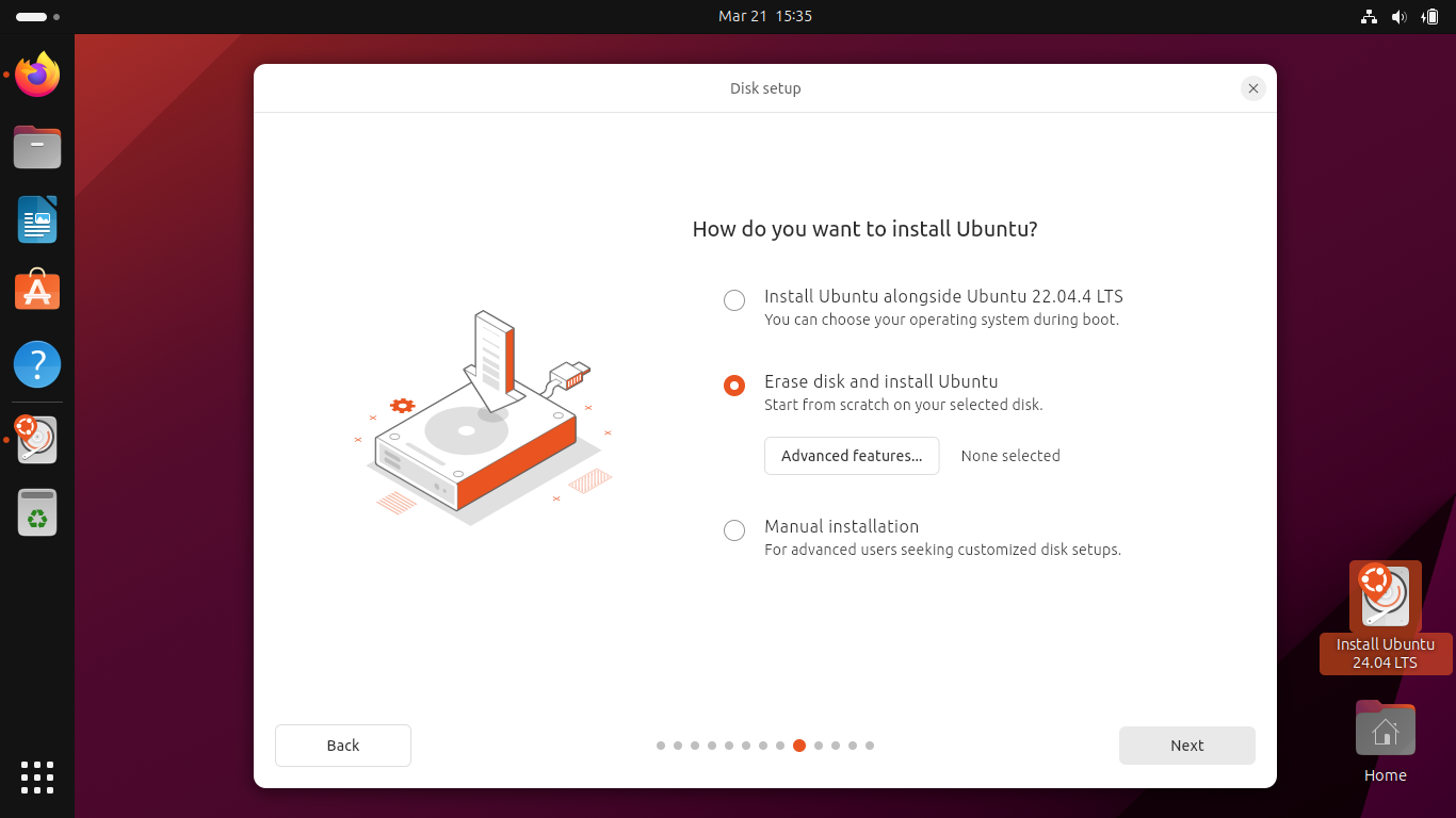 Screenshot, How do you want to install Ubuntu