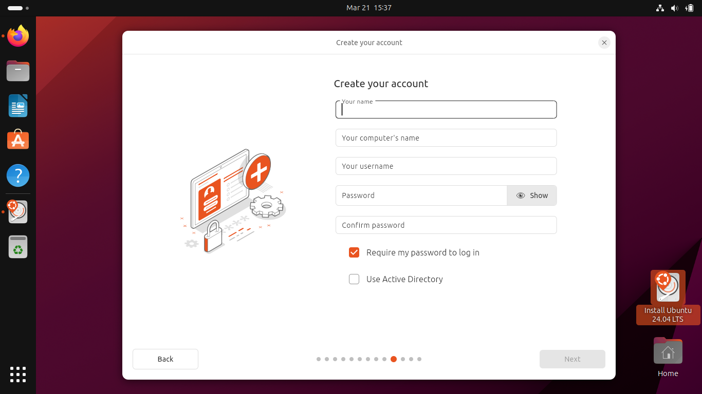Screenshot, Create your account