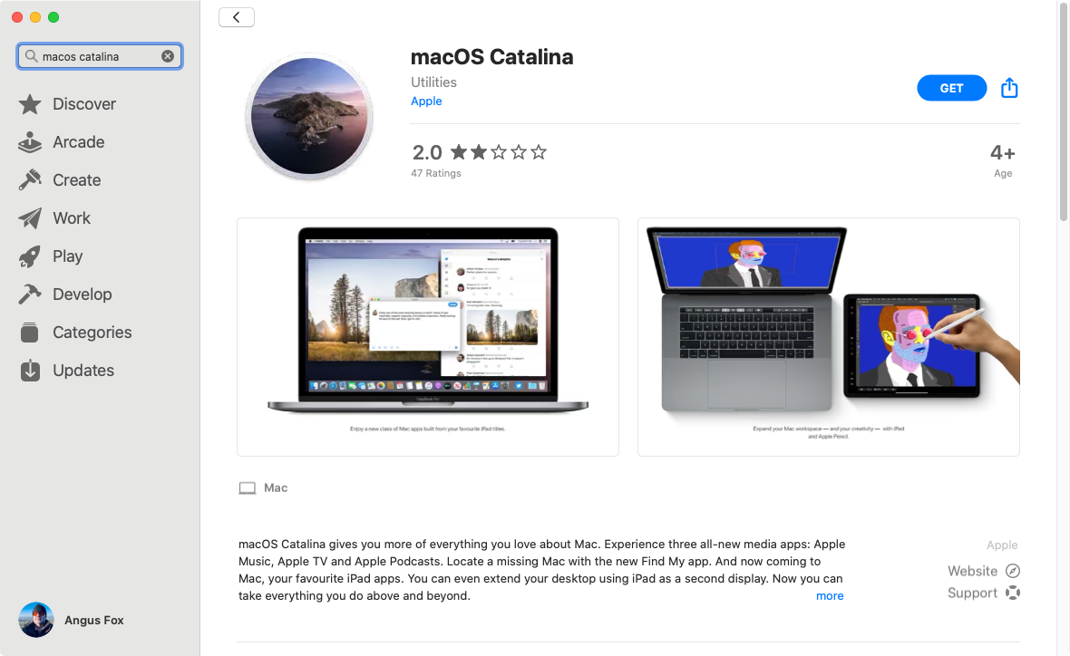 Apple App Store macoS Catalina