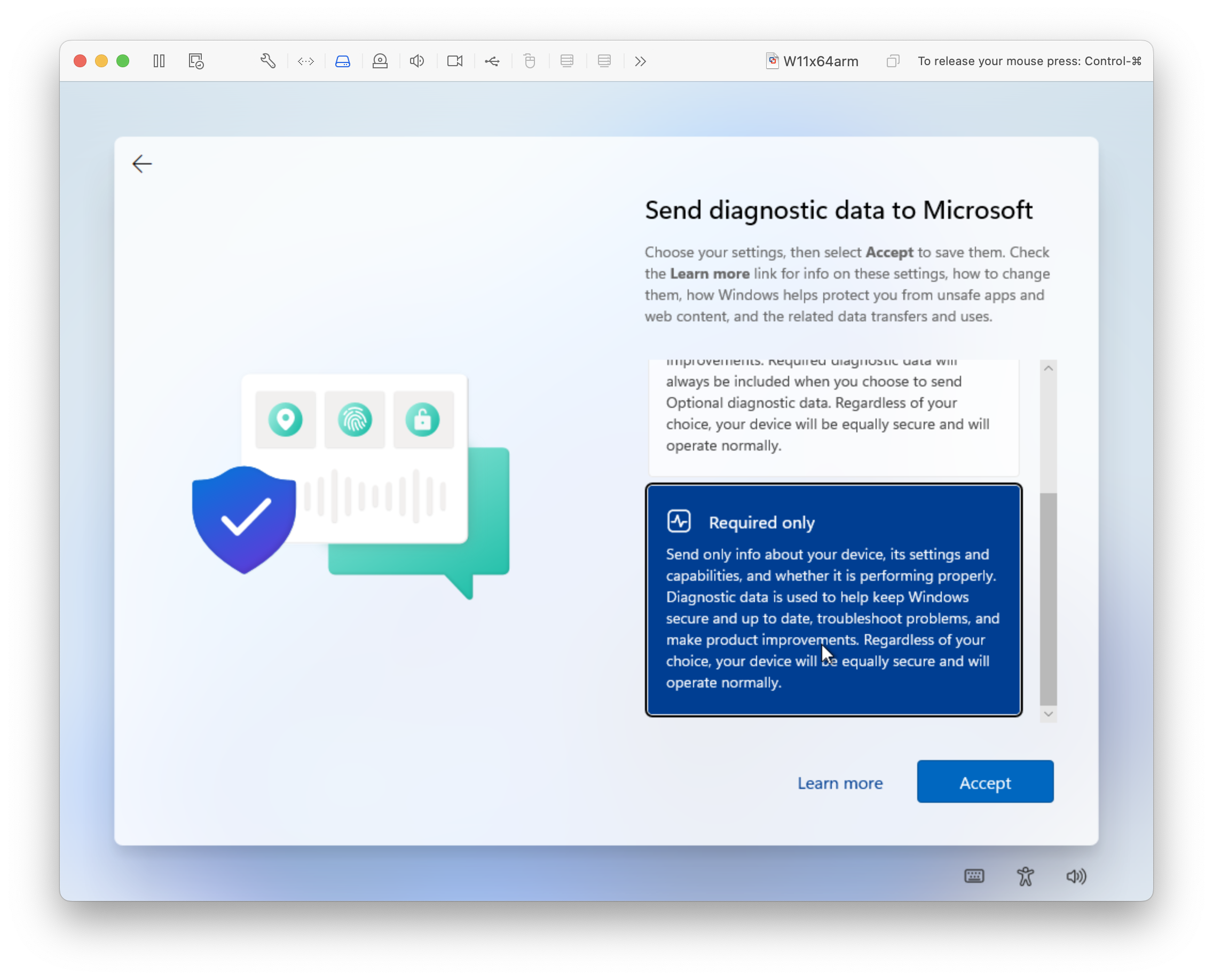 Send diagnostic data to Microsoft